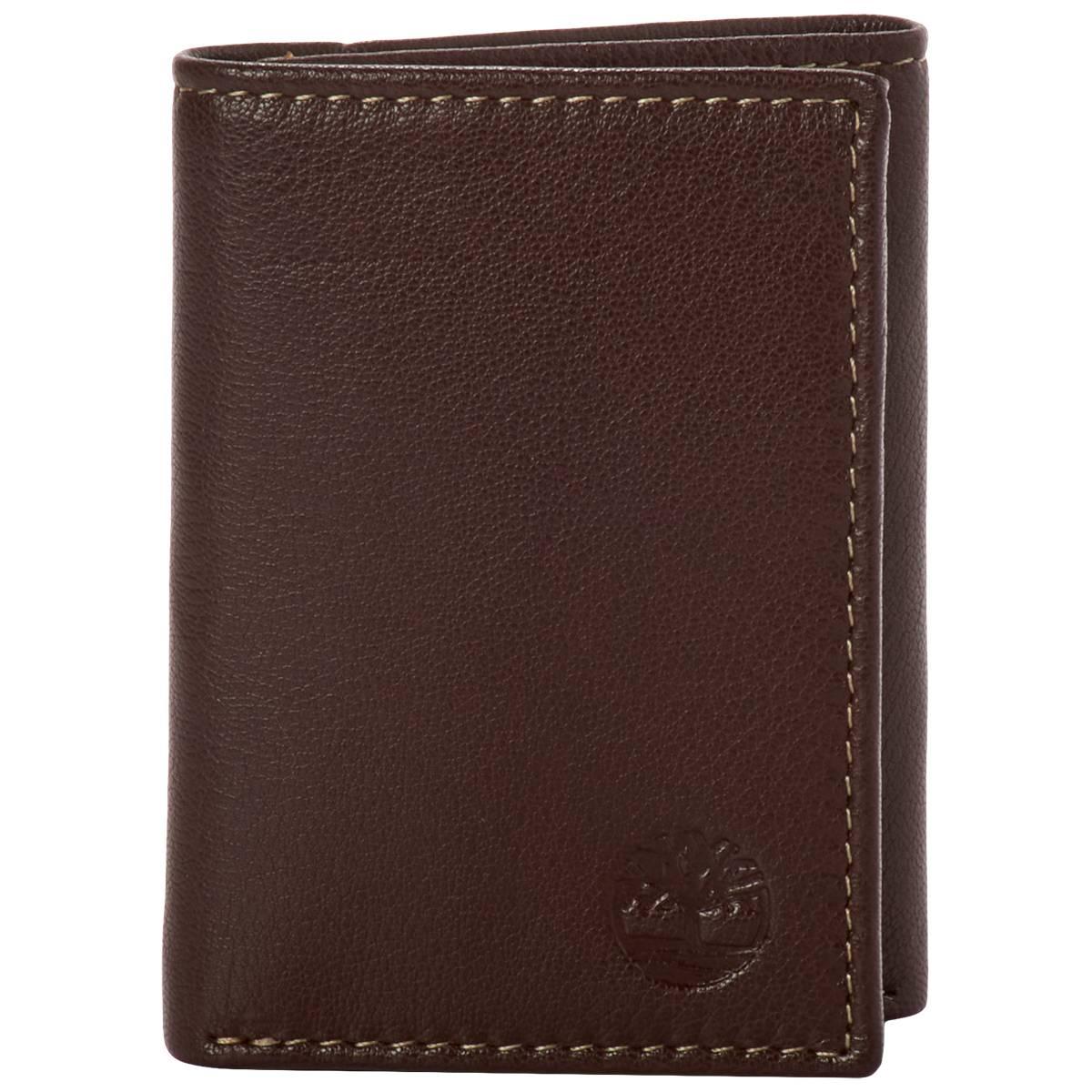 Timberland Men's Blix Leather Trifold Wallet - Brown