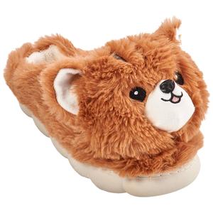 Womens Clous Critters Teddy Bear Plush Slippers