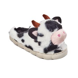 Womens Cloud Critters Cow Plush Slippers alternate view