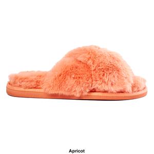 Womens Kooba Faux Fur Cross Slide Slippers alternate view