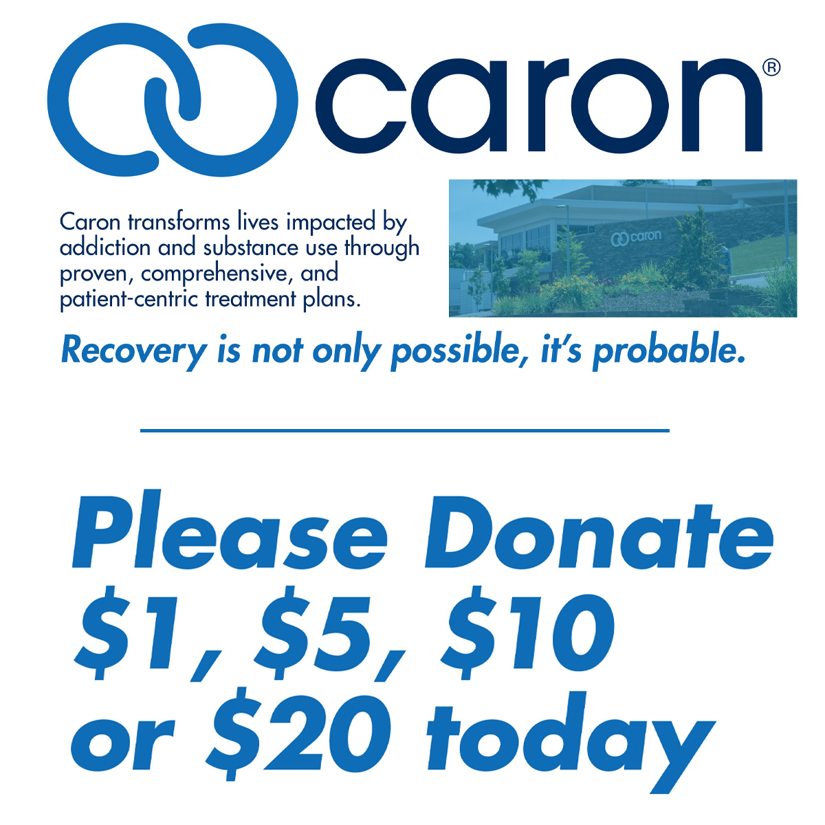 Boscov's Caron Foundation Donation Item