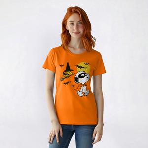 Juniors Freeze Halloween Snoopy & Woodstock Graphic Tee