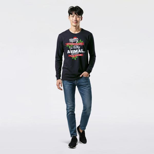 Young Mens Merry Christmas & Happy New Year Filthy Animal Tee alternate view