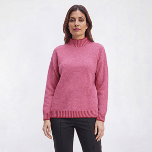 Womens Hanna & Gracie Long Sleeve Pullover Mock Neck Sweater