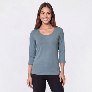 Womens Preswick & Moore(R) 3/4 Sleeve Scoop Neck Solid Tee alternate view