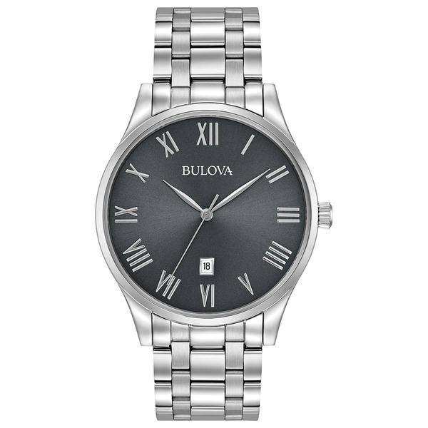 Mens Bulova Sutton Grey Dial Bracelet Watch - 96B261