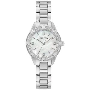 Womens Bulova Sutton White Dial Bracelet Watch - 96R253