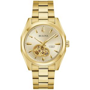 Mens Bulova Surveyor Gold-Tone Bracelet Watch - 97A182