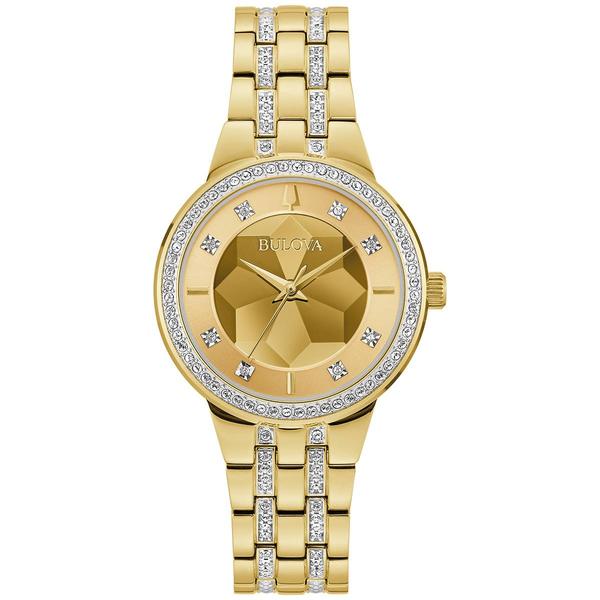 Womens Bulova Phantom Gold-Tone Bracelet Watch - 97L176