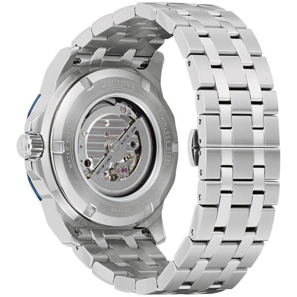 Mens Bulova Marine Star Blue Dial Bracelet Watch - 98A302 alternate view