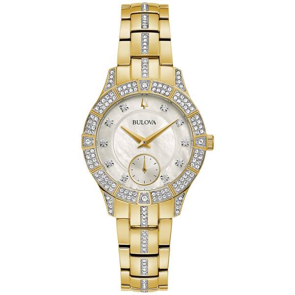 Womens Bulova Sutton Gold-Tone Bracelet Watch - 98L283