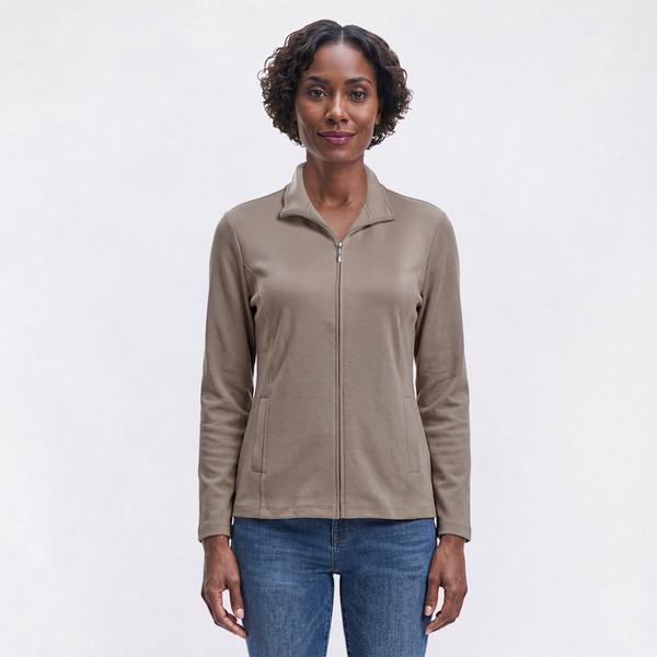 Plus Size Hasting & Smith Long Sleeve Mock Neck Zip Jacket alternate view