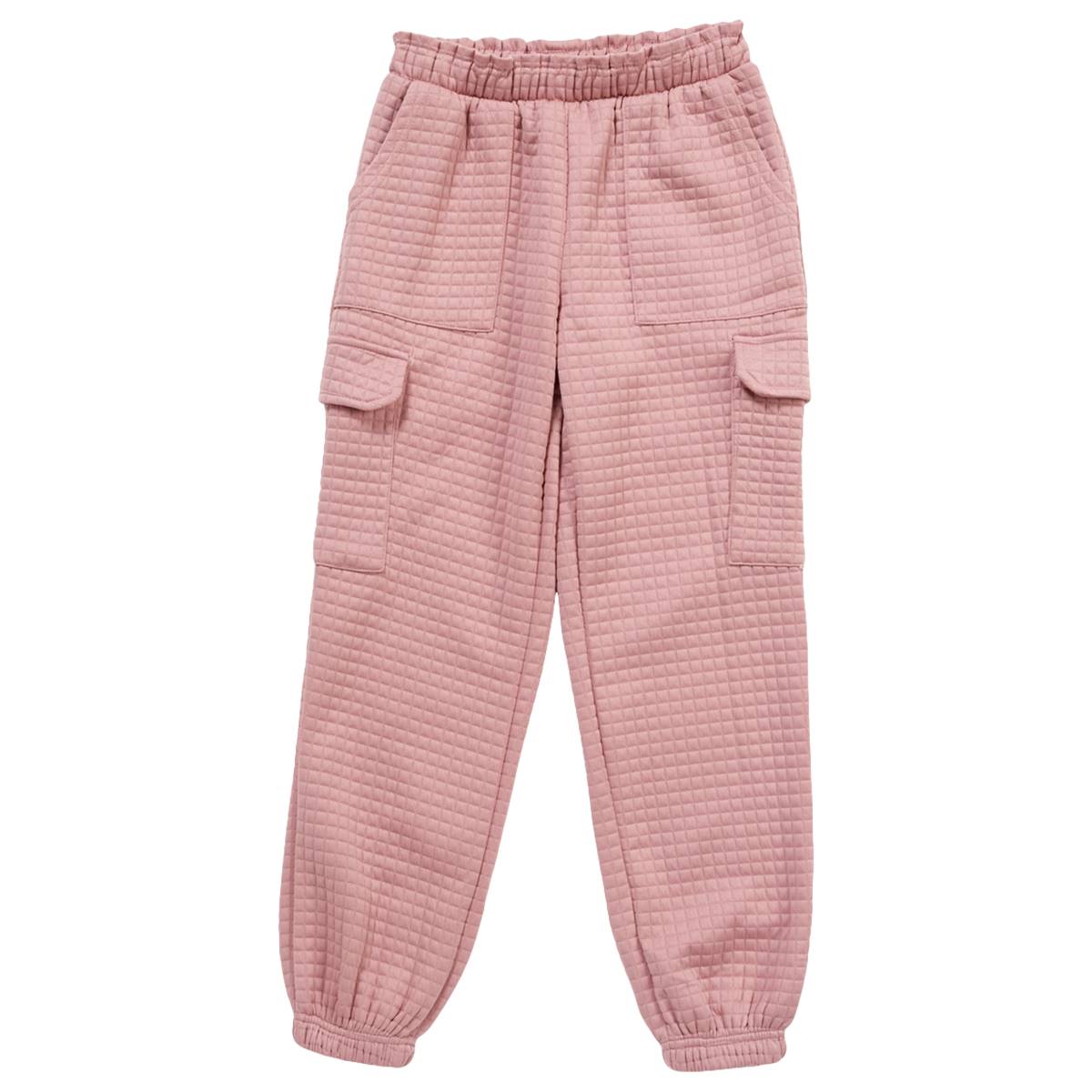 Girls (7-16) Jolie & Joy Cargo Quilted Joggers Pants - Rose