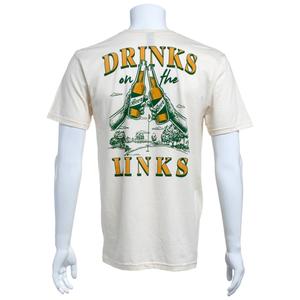 Mens Drinks on the Links Short Sleeve Tee - Natural alternate view