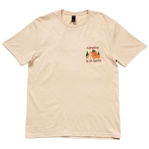 Mens Camping Is In Tents Short Sleeve Tee - Sand