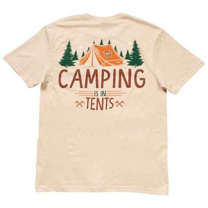 Mens Camping Is In Tents Short Sleeve Tee - Sand alternate view