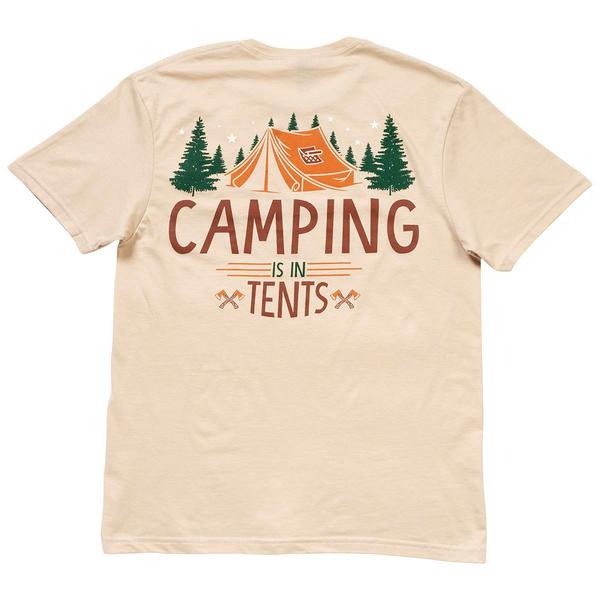 Mens Camping Is In Tents Short Sleeve Tee - Sand alternate view