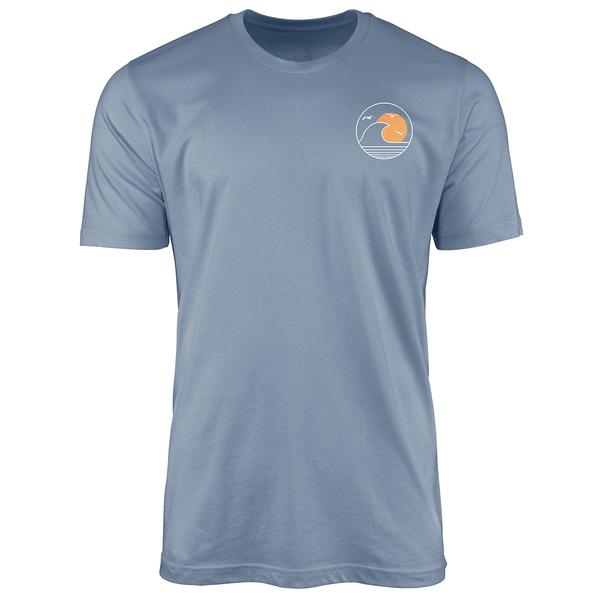 Mens Beach More Worry Less Short Sleeve Tee