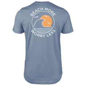 Mens Beach More Worry Less Short Sleeve Tee alternate view