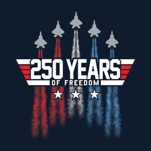 Mens Home of the Brave Jet Smoke 250 Years Graphic Tee alternate view
