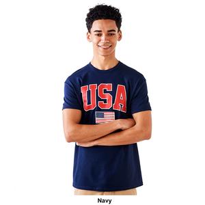 Mens Patriotic Classic USA Flag Short Sleeve Graphic Tee alternate view