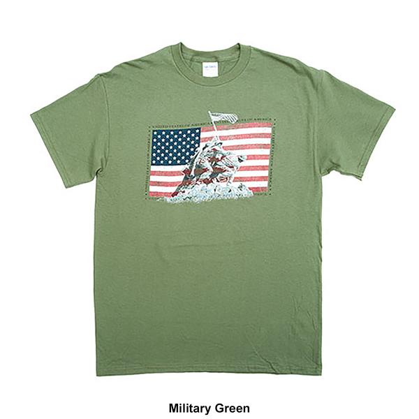 Mens Patriotic Brave & Mighty Short Sleeve Graphic T-Shirt alternate view