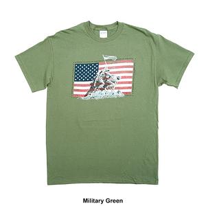 Mens Patriotic Brave & Mighty Short Sleeve Graphic T-Shirt alternate view