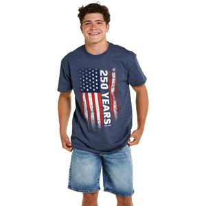 Mens Home of the Brave 250 Years American Flag Short Sleeve Tee alternate view