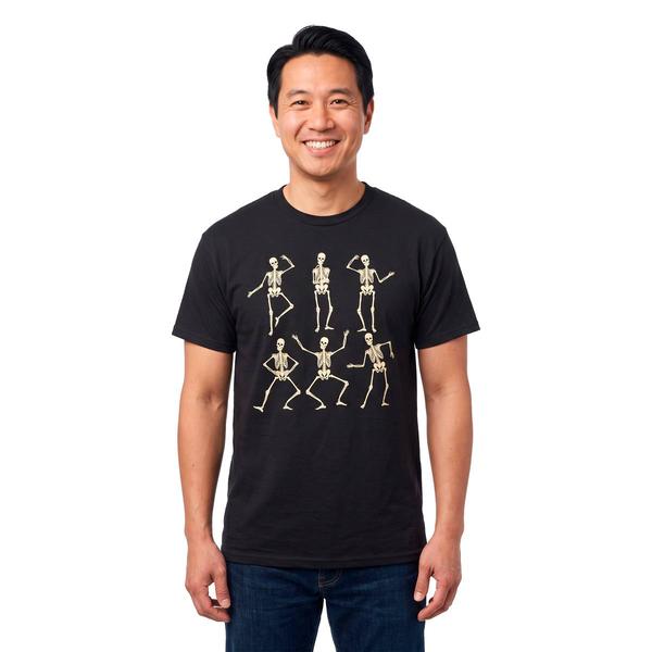 Young Mens Skeleton Party Short Sleeve Graphic Tee