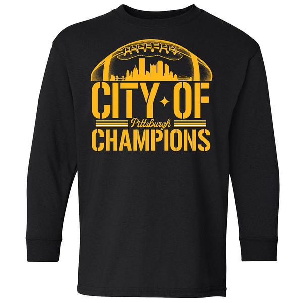 Boys (8-20) Tailgate City of Champions Football Long Sleeve Tee