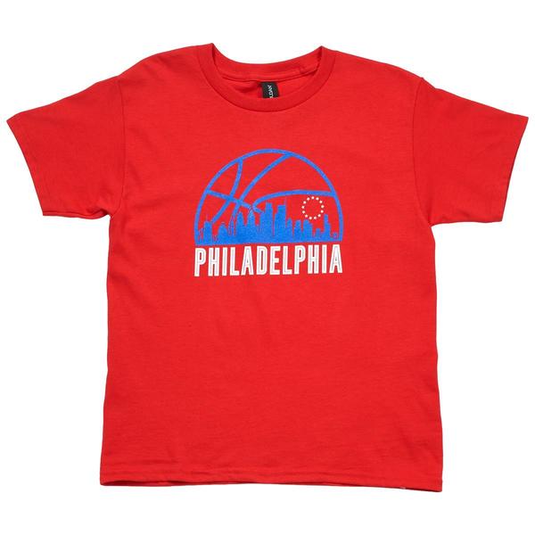 Boys (8-20) Tailgate Philadelphia Basketball Skyline Tee