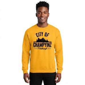 Mens Tailgate Pittsburgh Football Champyinz Crew Neck Sweatshirt