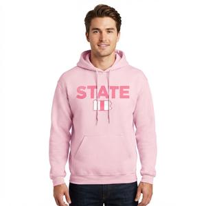 Mens Tailgate Classic State Hoodie - Light Pink
