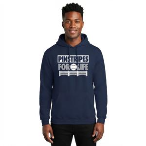 Mens Tailgate NY Pinstripes For Life Hoodie