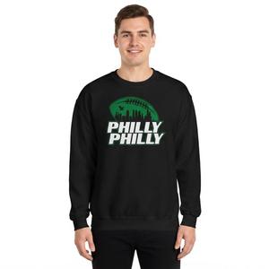 Mens Tailgate Football Philly Skyline Crew Neck Sweatshirt