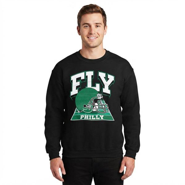 Mens Tailgate Philadelphia Football Fly Field Crew Sweatshirt