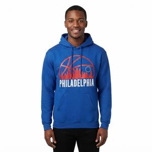 Mens Tailgate Philadelphia Basketball Hoodie - Royal Blue