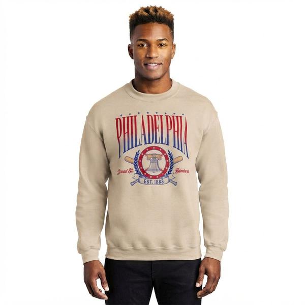 Mens Tailgate Philadelphia Baseball Liberty Bell Sweatshirt