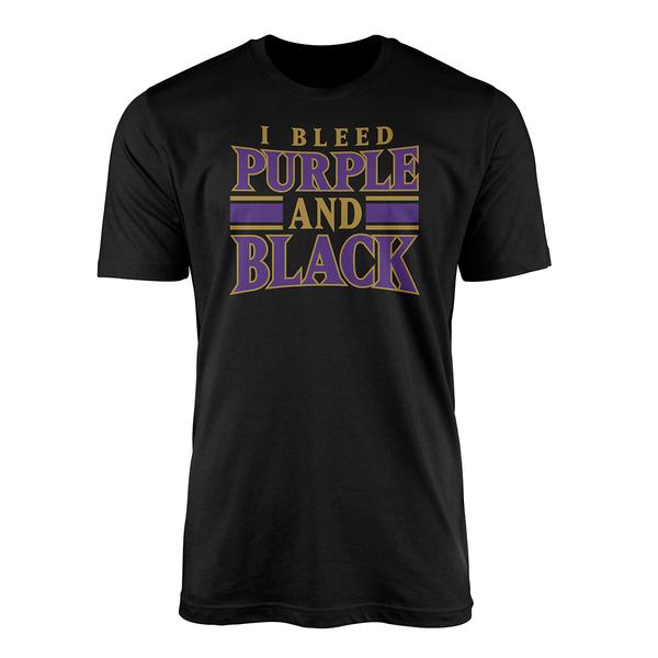 Mens Tailgate Bleed Purple & Black Short Sleeve Tee