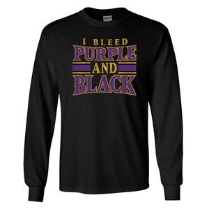 Mens Tailgate Baltimore Football Bleed Purple Long Sleeve Tee