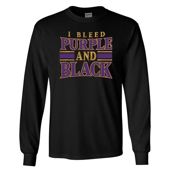 Mens Tailgate Baltimore Football Bleed Purple Long Sleeve Tee