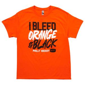Mens Philadelphia Hockey Bleed Orange & Black Short Sleeve Tee