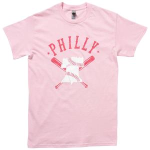 Mens Tailgate Philadelphia Baseball Slugger Short Sleeve Tee