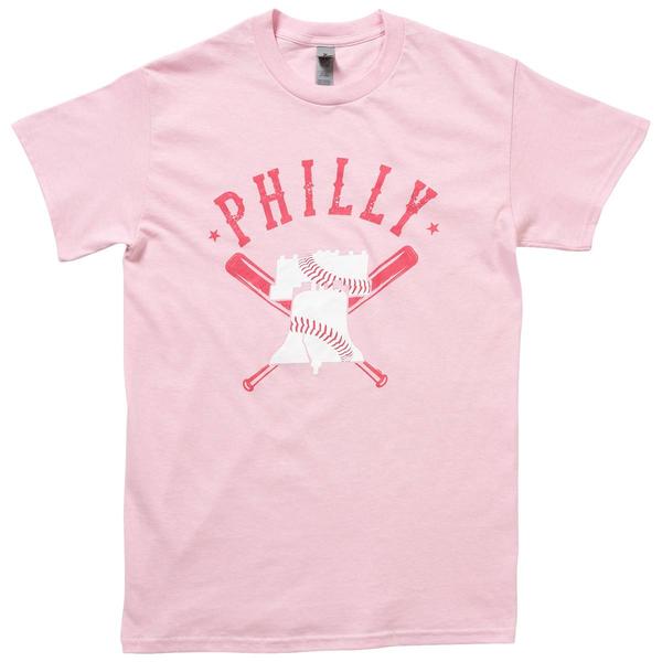 Mens Tailgate Philadelphia Baseball Slugger Short Sleeve Tee