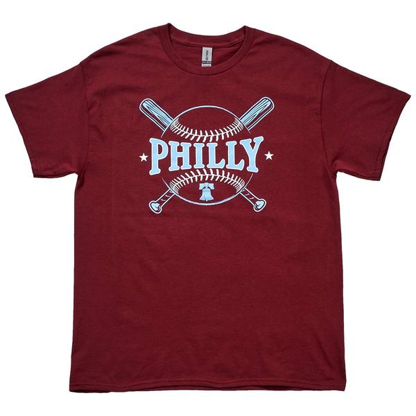 Mens Tailgate Philadelphia Baseball Philly Bats Short Sleeve Tee