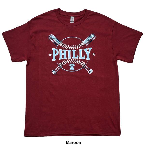 Mens Tailgate Philadelphia Baseball Philly Bats Short Sleeve Tee alternate view