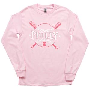 Mens Tailgate Philadelphia Baseball Philly Bats Long Sleeve Tee