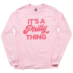 Mens Tailgate Philadelphia Football Philly Script Long Sleeve Tee