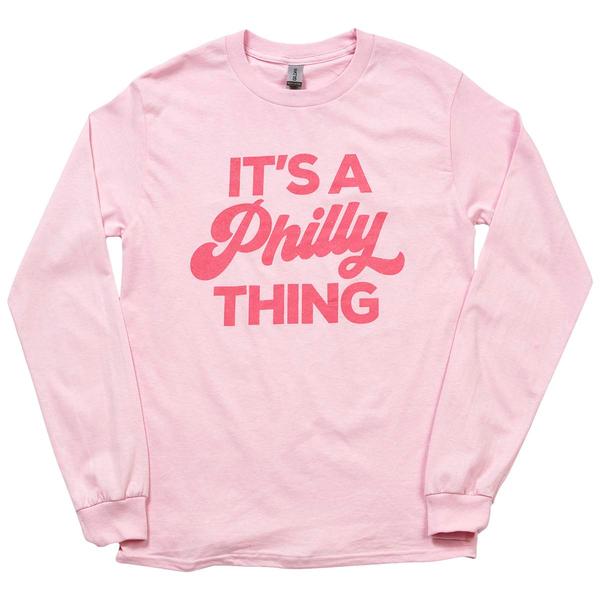Mens Tailgate Philadelphia Football Philly Script Long Sleeve Tee