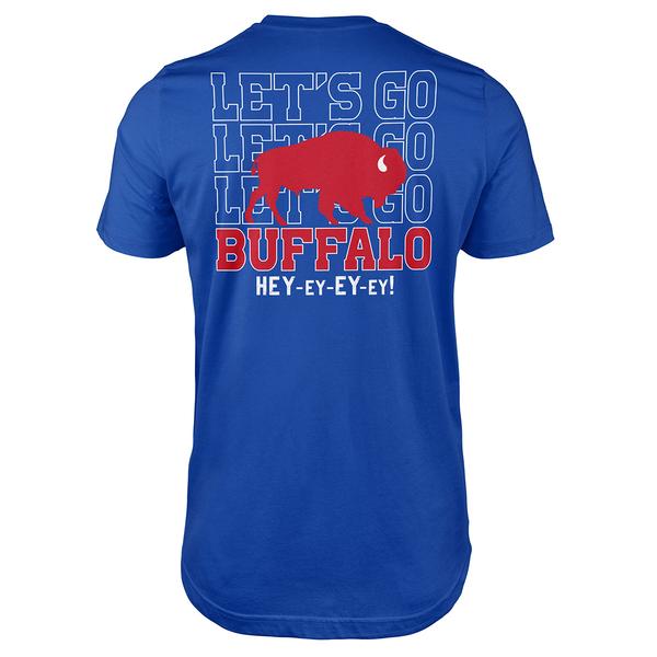 Mens Tailgate Buffalo Football Lets Go Short Sleeve Tee alternate view